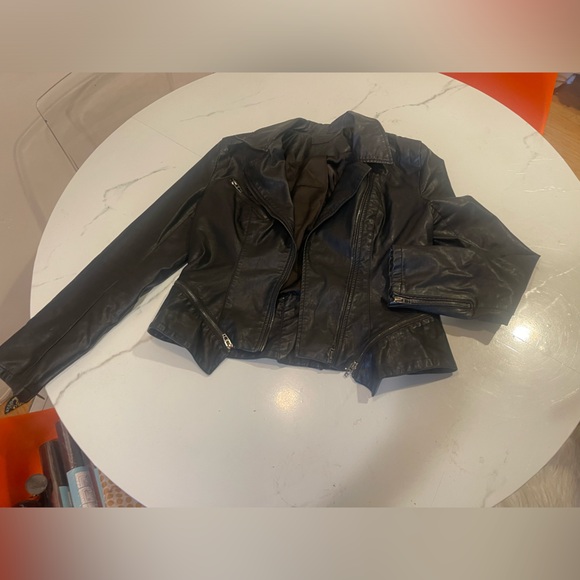 Blank NYC Faux Leather Moto Jacket medium - Picture 4 of 10